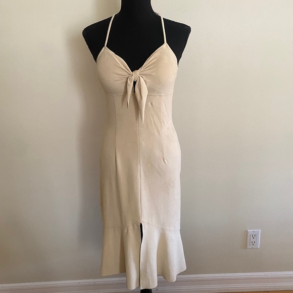 Bebe Dresses & Skirts - Never Worn Bebe Shammy Soft Suede Leather Dress